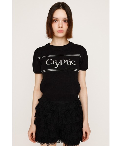 SLY（スライ） サマーニット ニット セーター LOGO JQ SHORT SLEEVE