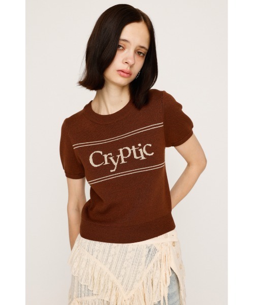SLY（スライ） ニット セーター LOGO JQ SHORT SLEEVE TOPS ロゴ