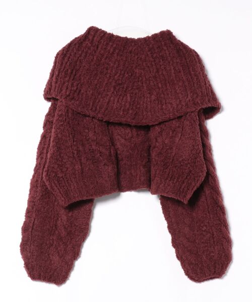 COEL（コエル） ニット セーター ビッグカラー手編みジップ