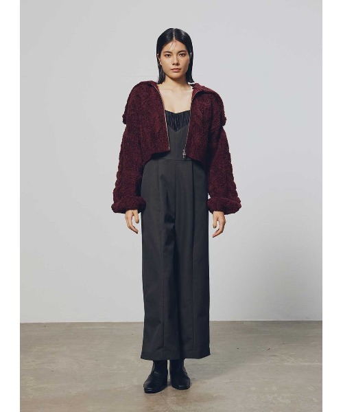 COEL（コエル） ニット セーター ビッグカラー手編みジップ