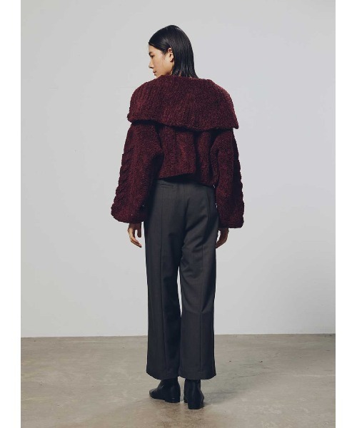 COEL（コエル） ニット セーター ビッグカラー手編みジップ