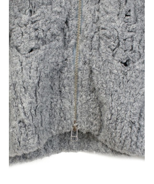 COEL（コエル） ニット セーター ビッグカラー手編みジップ