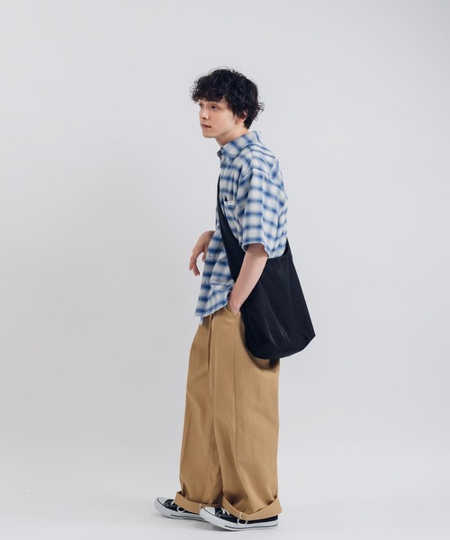 「MUHET」 半袖シャツ LARGE サックスブルー レディース