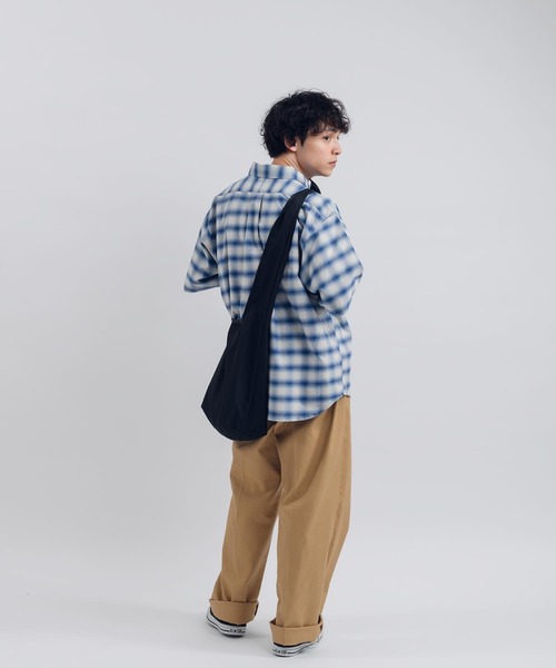 「MUHET」 半袖シャツ LARGE サックスブルー レディース
