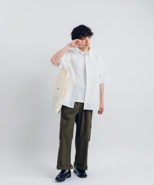 「MUHET」 半袖シャツ LARGE サックスブルー レディース