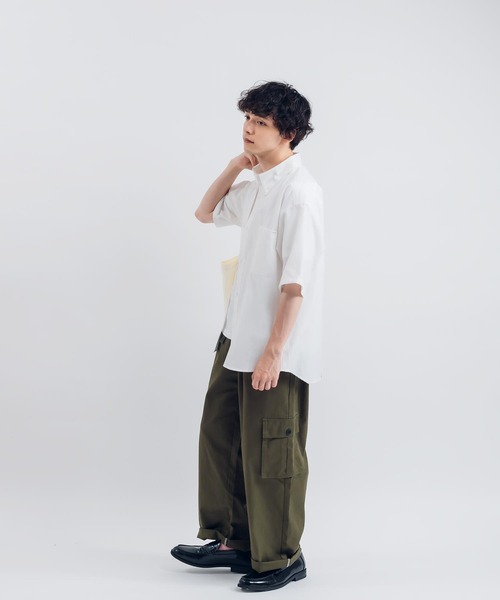 「MUHET」 半袖シャツ LARGE サックスブルー レディース