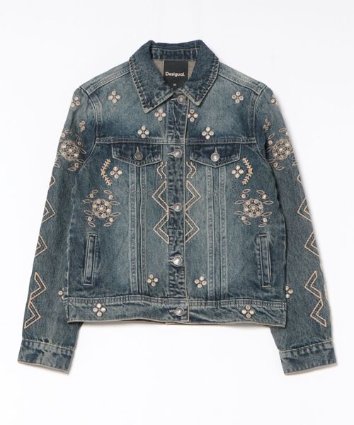Desigual(デシグアル) デニムジャケット gジャン ミラー刺繍デニム Desigual(デシグアル) デニムジャケット gジャン ミラー刺繍デニム