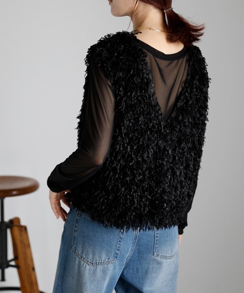 「r.」 ノースリーブトップス FREE アイボリー レディース_画像7