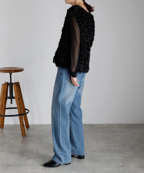 「r.」 ノースリーブトップス FREE アイボリー レディース_画像9