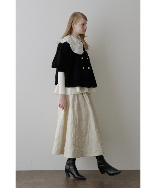 Lam balm コート アウター 「Lam Balm」ドロップパフスリーブベロア