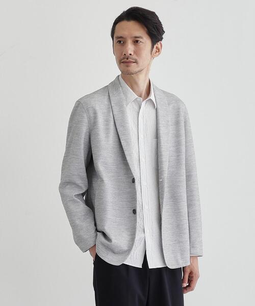 タケオキクチ　【尾州織】ショールカラー カーディガン ジャケット 尾州織】ショールカラー カーディガン ジャケット（カーディガン