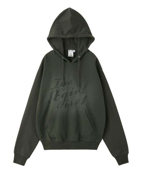 X-girl（エックスガール） パーカー SPRAY LOGO SWEAT HOODIE