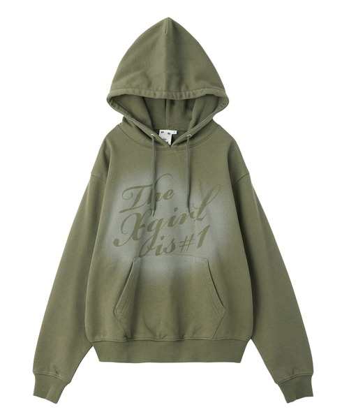 X-girl（エックスガール） パーカー SPRAY LOGO SWEAT HOODIE