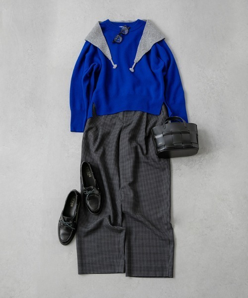 human woman（ヒューマンウーマン） パンツ 先染めチェックタック