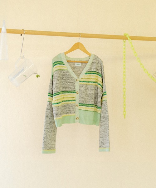 PAMM（パム） ニットカーディガン フリ- ブルー系その他 レディース