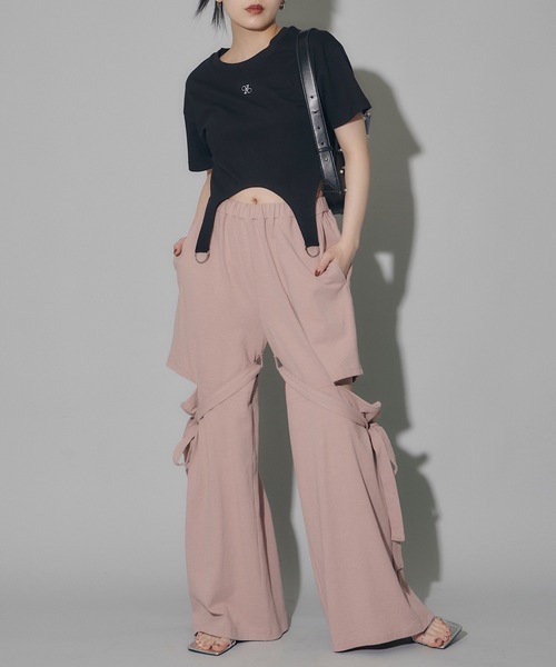 「VIOLETTA」 半袖カットソー FREE ブラック レディース_画像3