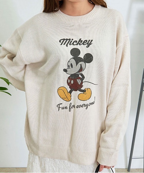 Disney（ディズニー） ニット セーター 「DISNEY/ディズニー」加工風