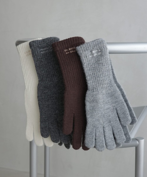 ANME 手袋 ロゴ刺繍サムホールグローブ レディース メンズ : ZOZOTOWN