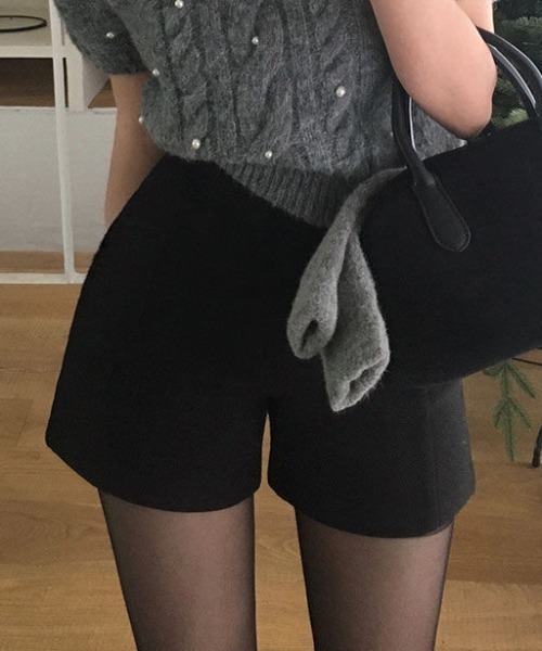 パンツ ウールライクスリムショートパンツ レディース : ZOZOTOWN