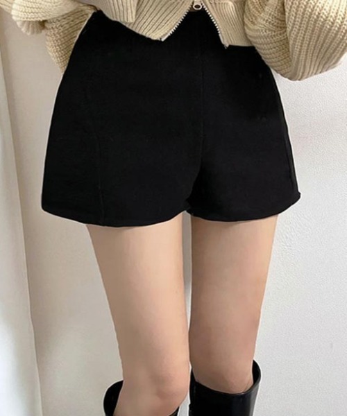 パンツ ウールライクスリムショートパンツ レディース : ZOZOTOWN