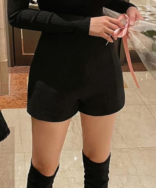 パンツ ウールライクスリムショートパンツ レディース : ZOZOTOWN
