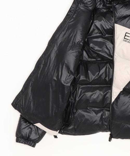 【美品】EA7 Emporio Armani フード付きダウンジャケット BLK EA7 ダウンジャケット ダウン 「エンポリオ アルマーニ EA7」Premium
