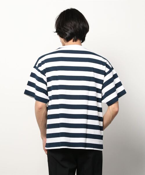 「Champion」 半袖Tシャツ LARGE ネイビー メンズ_画像3