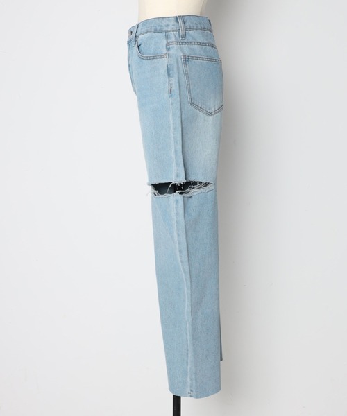 [Bonjour Sagan] Denim брюки M голубой женский 