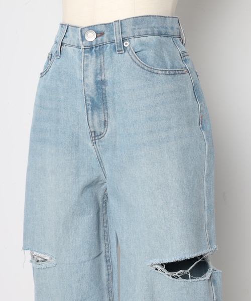 [Bonjour Sagan] Denim брюки M голубой женский 