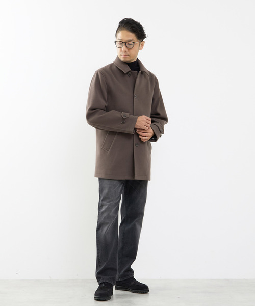 MEN'S MELROSE ステンカラーコート コート 「WEB限定」テックメルトン