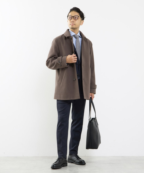 MEN'S MELROSE ステンカラーコート コート 「WEB限定」テックメルトン