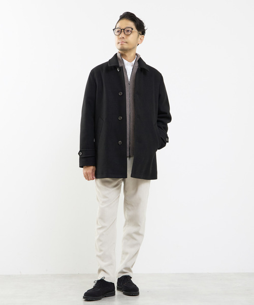 MEN'S MELROSE ステンカラーコート コート 「WEB限定」テックメルトン