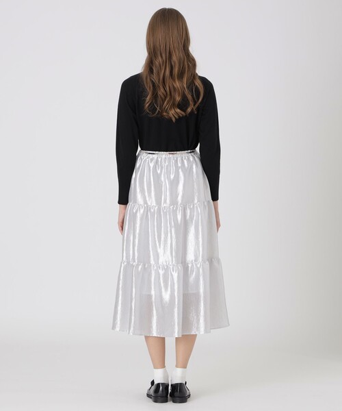 ブルーレーベルクレストブリッジ　シャイニーティアードスカート BLUE LABEL CRESTBRIDGE（ブルーレーベルクレストブリッジ） スカート