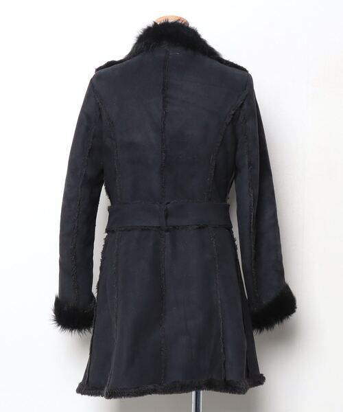「TITE IN THE STORE」 ムートンコート - ブラック レディース_画像2