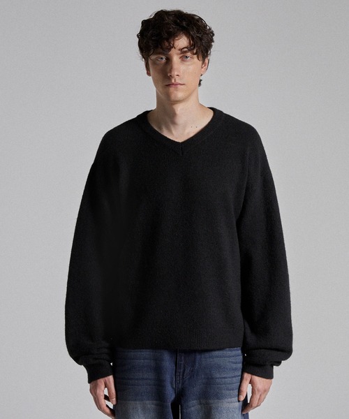 【Parts Lab.】ベーシックニットプルオーバー ブラック S セーター ニット 「Parts Lab.」Basic Knit PO / ベーシックニットプル