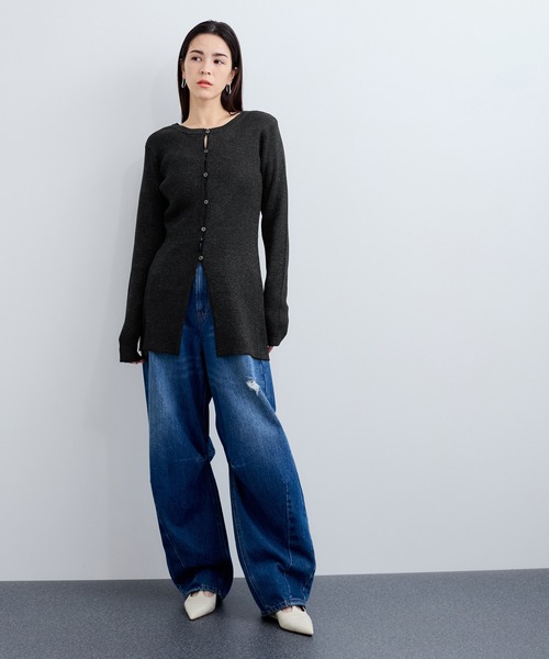 「LE CERCLE par rope'」 ニットカーディガン FREE ブラウン レディース_画像2