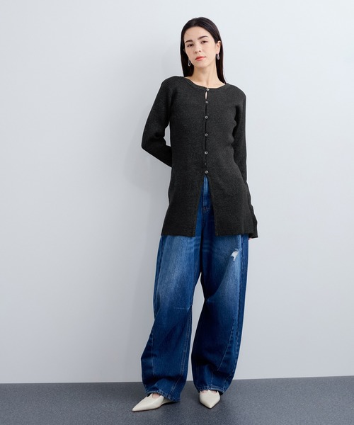 「LE CERCLE par rope'」 ニットカーディガン FREE ブラウン レディース_画像3