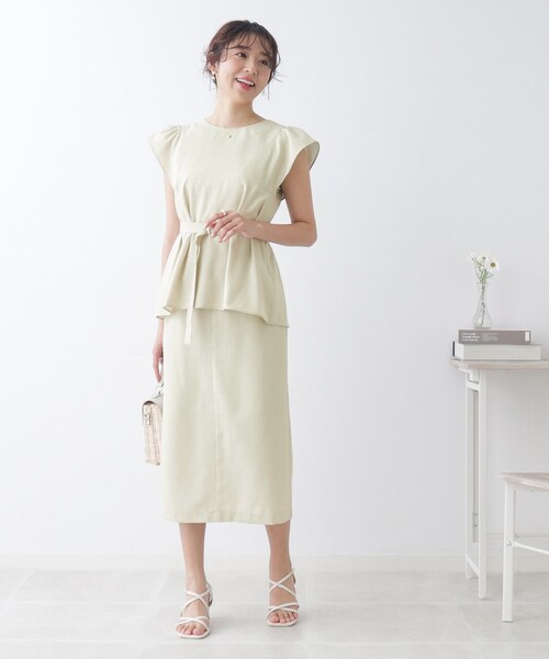 「couture brooch」 タイトスカート 38 ナチュラル レディース_画像2