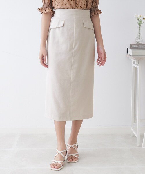 「couture brooch」 タイトスカート 38 ナチュラル レディース_画像3