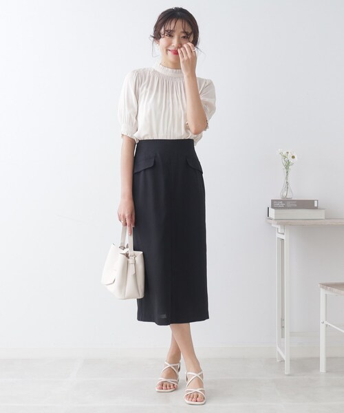 「couture brooch」 タイトスカート 38 ナチュラル レディース_画像8