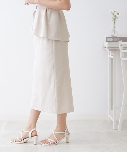 「couture brooch」 タイトスカート 38 ナチュラル レディース_画像9