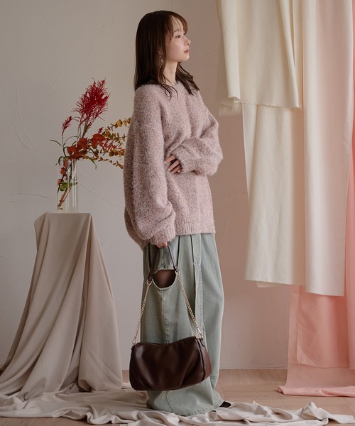 新品　ポローラ　バックオープンシャギーニット バックオープンシャギーニットトップス – poláura OFFICIAL ONLINE STORE