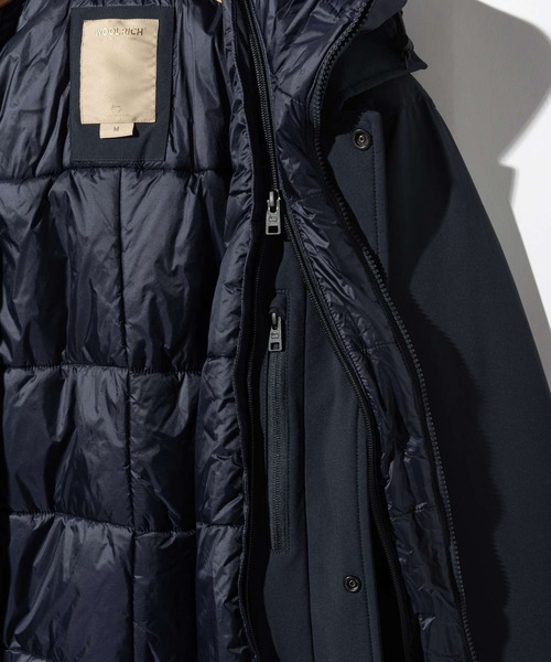 ダウンジャケット ダウン WOOLRICH STRETCH 2IN1 CARCOAT ウールリッチ  ツーインワン カーコート ダウンジャケットの画像