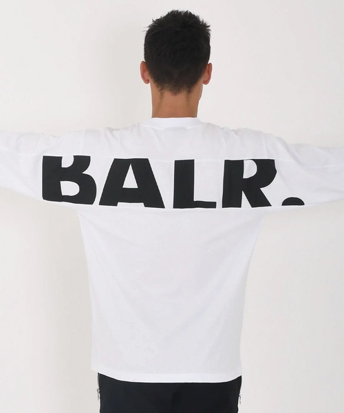 BALR.（ボーラー） 長袖Tシャツ X-SMALL ホワイト×ブラック メンズ