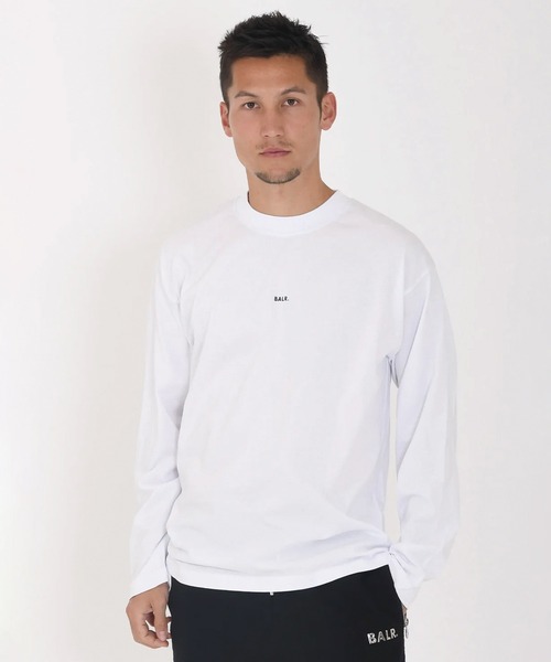 BALR. ロンT サイズM 白 BALR.（ボーラー） 長袖Tシャツ X-SMALL ホワイト×ブラック メンズ