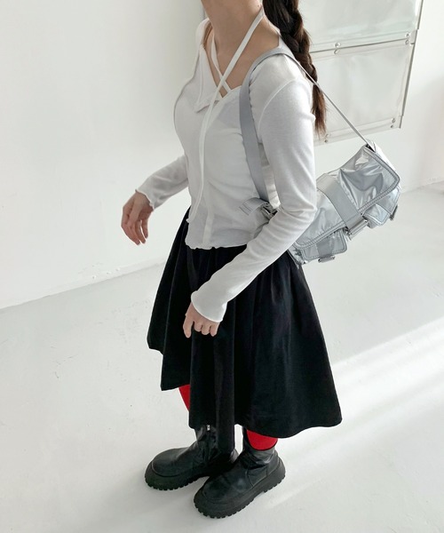 「FOLLOWIN」 長袖カットソー FREE ブラック レディース_画像8