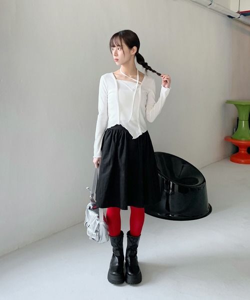 「FOLLOWIN」 長袖カットソー FREE ブラック レディース_画像9