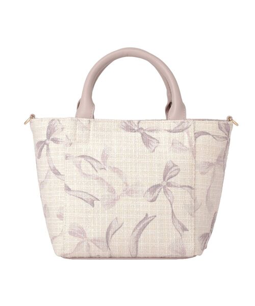 Maison de FLEUR（メゾンドフルール） ハンドバッグ ツイードリボン