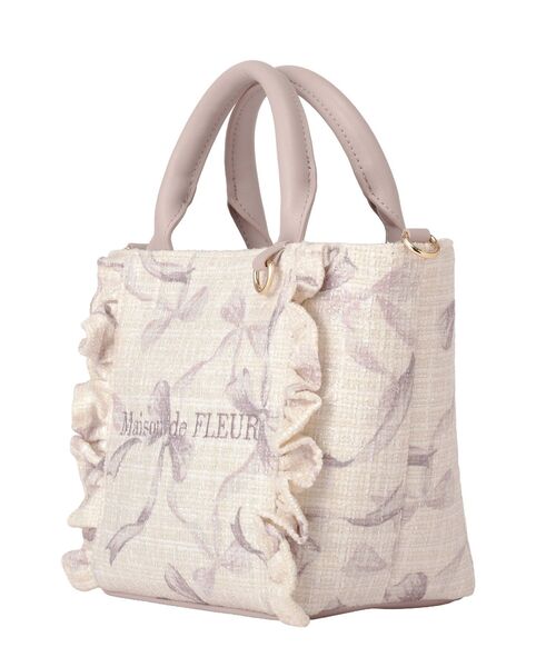 Maison de FLEUR（メゾンドフルール） ハンドバッグ ツイードリボン