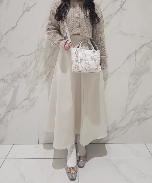 Maison de FLEUR（メゾンドフルール） ハンドバッグ ツイードリボン 